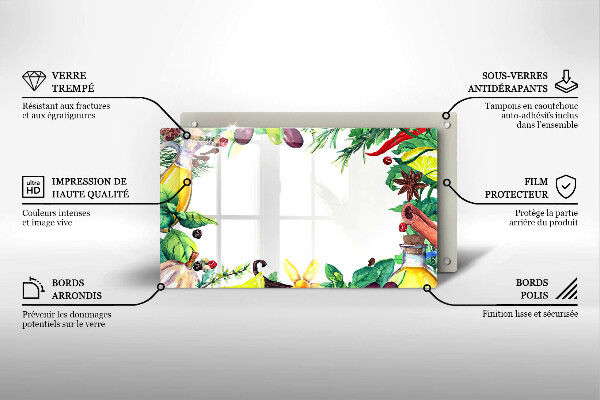 Tampa da placa de indução Comida pintada