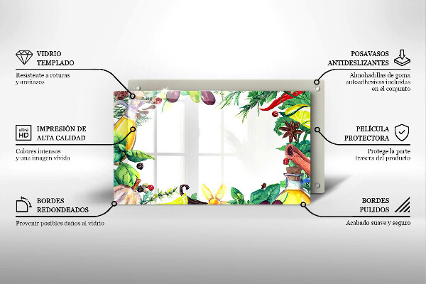 Tampa da placa de indução Comida pintada