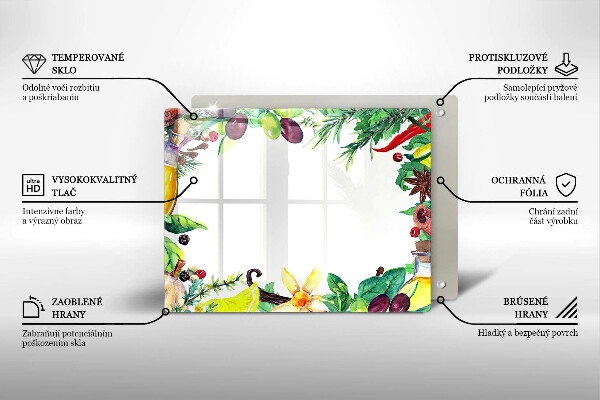 Tampa da placa de indução Comida pintada