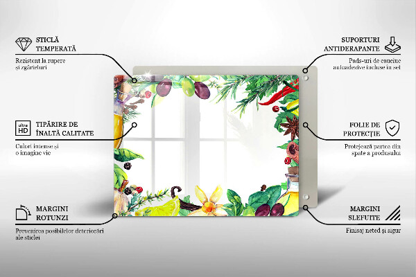 Tampa da placa de indução Comida pintada