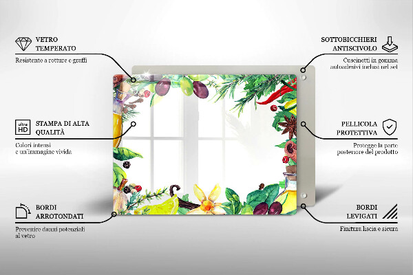 Tampa da placa de indução Comida pintada