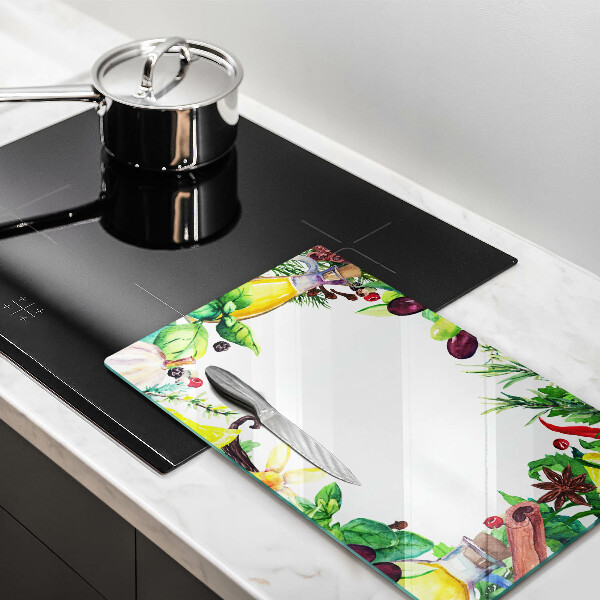 Tampa da placa de indução Comida pintada