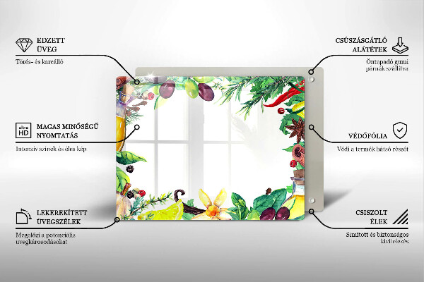 Tampa da placa de indução Comida pintada