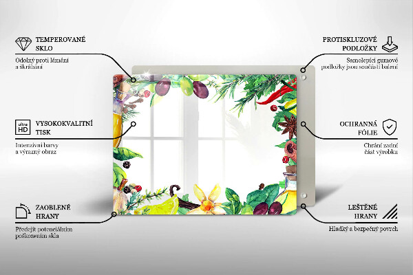 Tampa da placa de indução Comida pintada