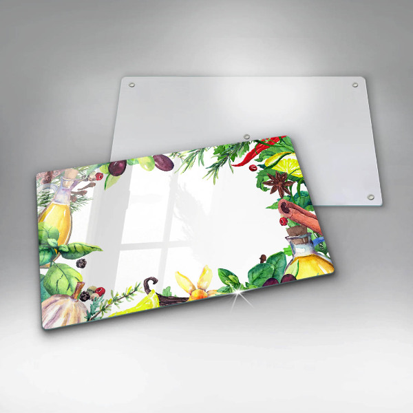 Tampa da placa de indução Comida pintada