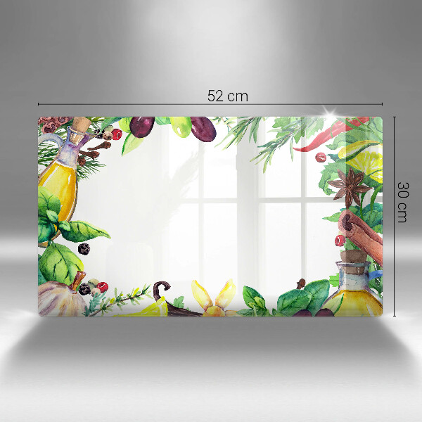 Tampa da placa de indução Comida pintada