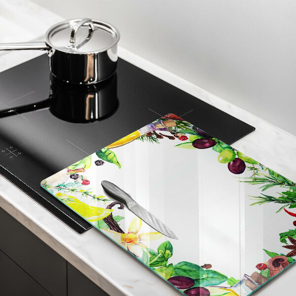 Tampa da placa de indução Comida pintada