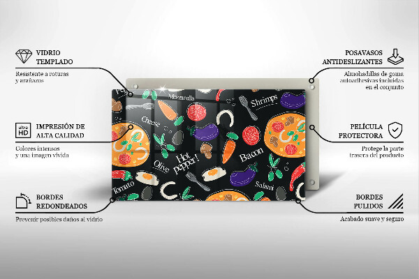 Tampa de parede do fogão a gás Ilustração de alimentos