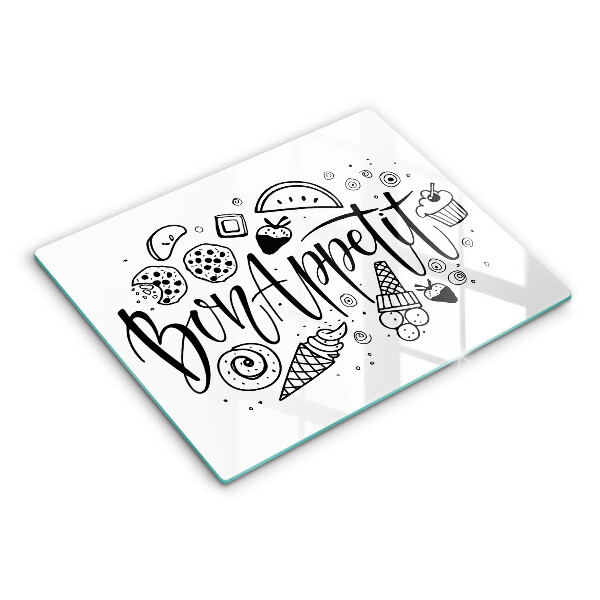 Cobertura de indução A inscrição Bon Appetit