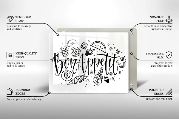 Cobertura de indução A inscrição Bon Appetit