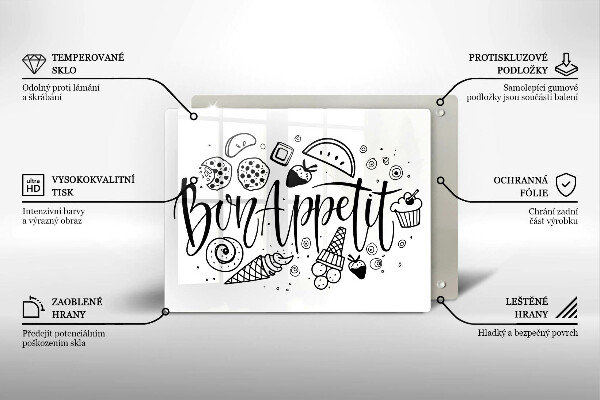 Cobertura de indução A inscrição Bon Appetit