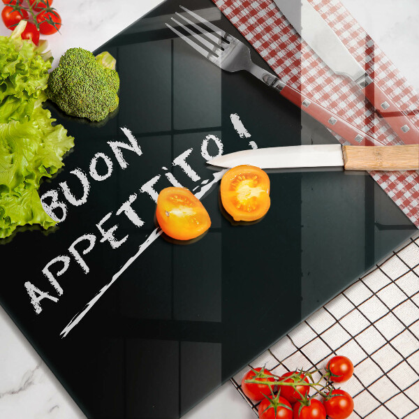 Vidro para placas de indução A inscrição Buon Appetito!