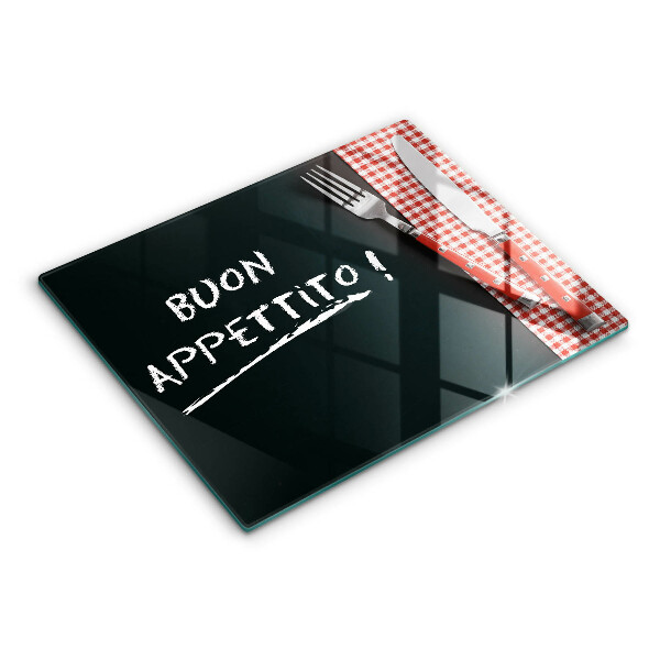 Vidro para placas de indução A inscrição Buon Appetito!