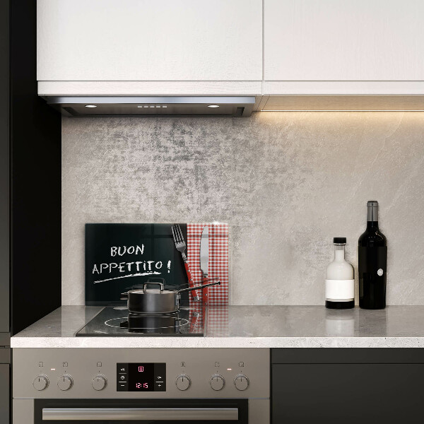 Vidro para placas de indução A inscrição Buon Appetito!