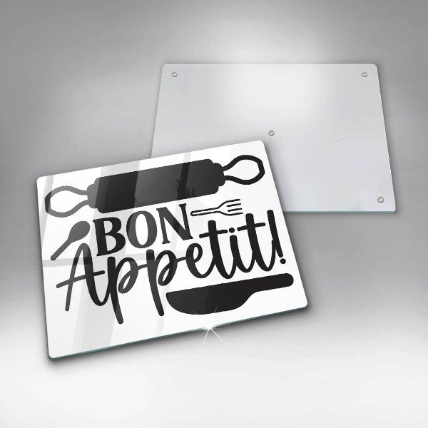 Cobertura de indução A inscrição Bon Appetit