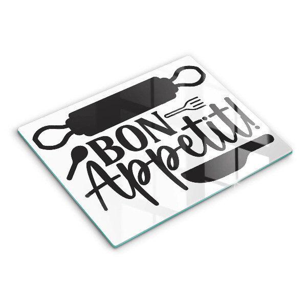 Cobertura de indução A inscrição Bon Appetit