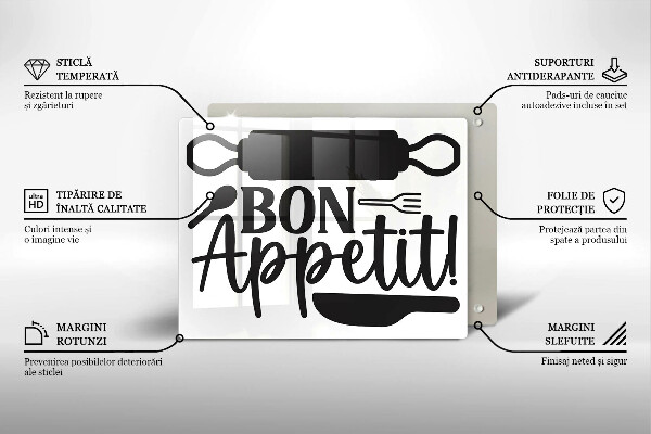 Cobertura de indução A inscrição Bon Appetit