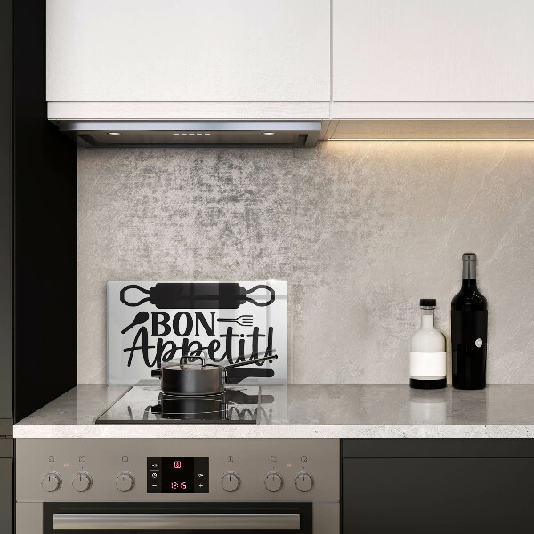 Cobertura de indução A inscrição Bon Appetit