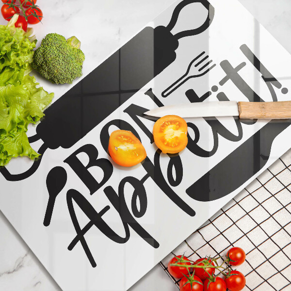 Cobertura de indução A inscrição Bon Appetit