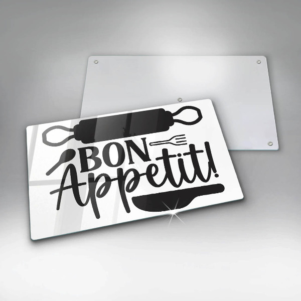 Cobertura de indução A inscrição Bon Appetit