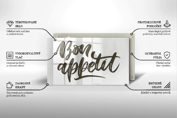 Cobertura de indução A inscrição Bon Appetit