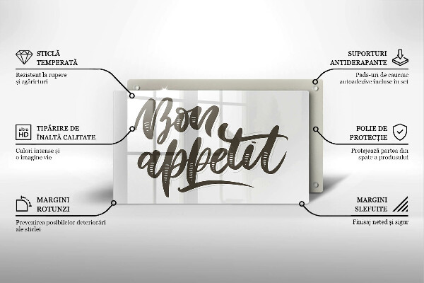 Cobertura de indução A inscrição Bon Appetit