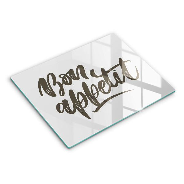 Cobertura de indução A inscrição Bon Appetit