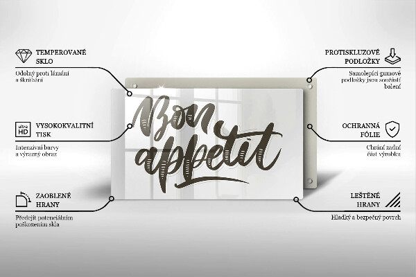 Cobertura de indução A inscrição Bon Appetit