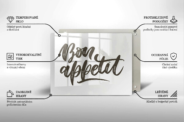 Cobertura de indução A inscrição Bon Appetit