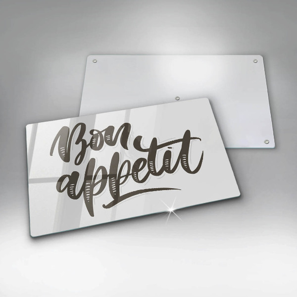 Cobertura de indução A inscrição Bon Appetit