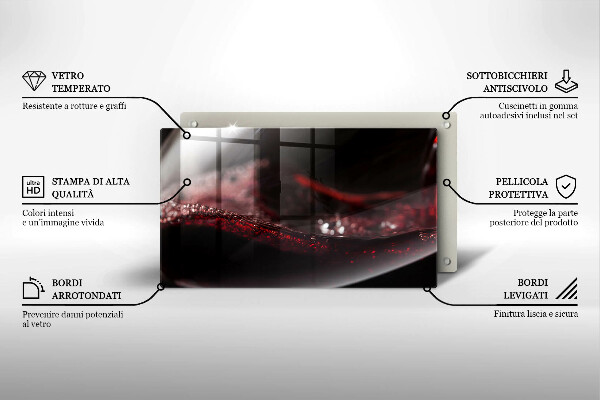 Cobertura de indução Um copo de vinho tinto