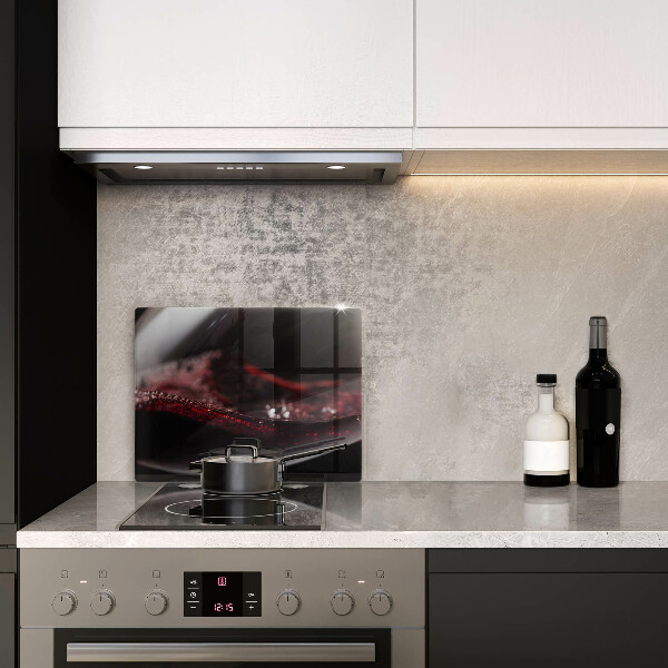 Cobertura de indução Um copo de vinho tinto