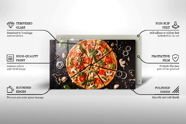 Cobertura de indução Pizza com cogumelos