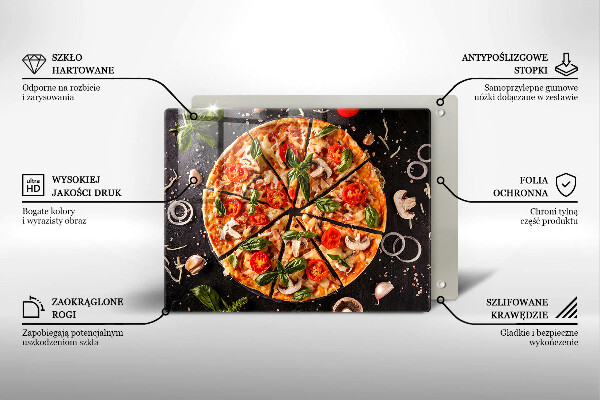 Cobertura de indução Pizza com cogumelos