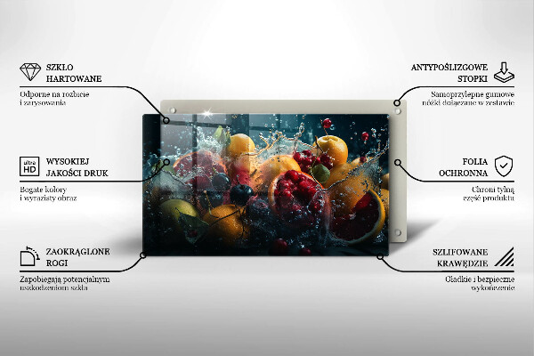 Cobertura de indução Fruta na água