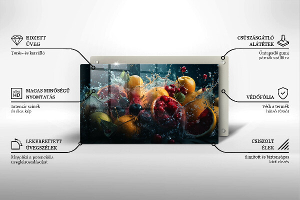 Cobertura de indução Fruta na água