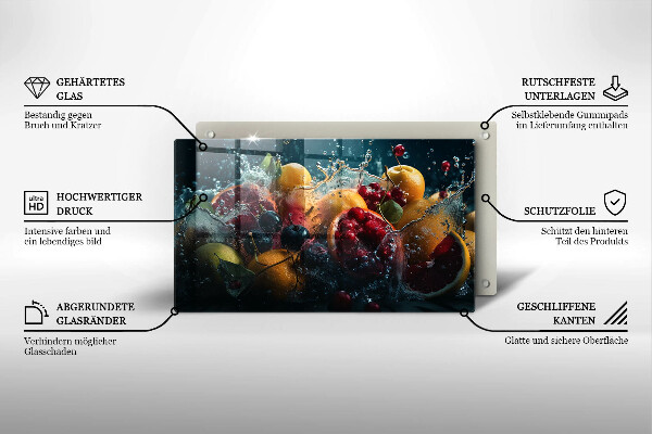 Cobertura de indução Fruta na água