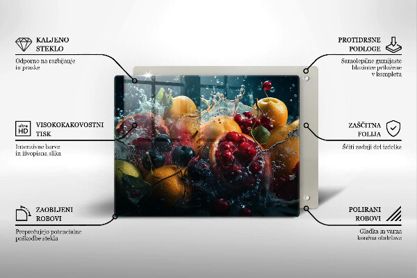 Cobertura de indução Fruta na água