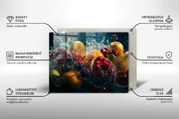 Cobertura de indução Fruta na água