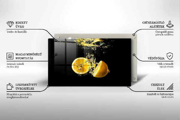 Tampa de parede do fogão a gás Fruta limão suculenta