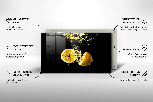 Tampa de parede do fogão a gás Fruta limão suculenta