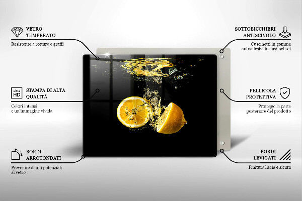 Tampa de parede do fogão a gás Fruta limão suculenta