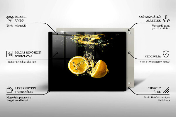 Tampa de parede do fogão a gás Fruta limão suculenta