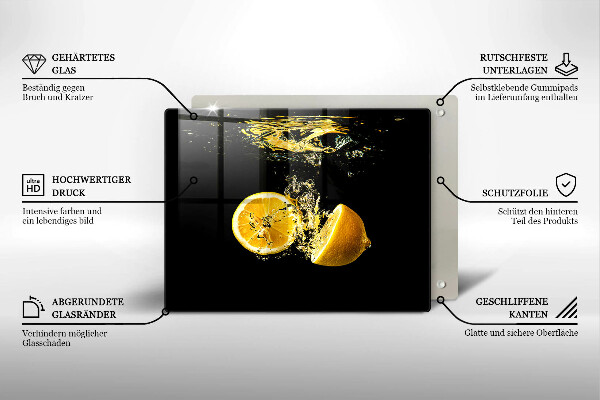 Tampa de parede do fogão a gás Fruta limão suculenta