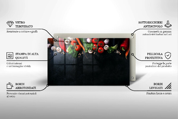 Cobertura de indução Vegetais coloridos