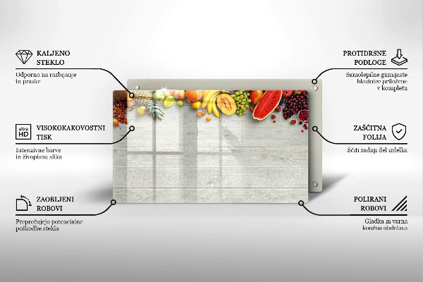 Cobertura de indução Frutas em tábuas
