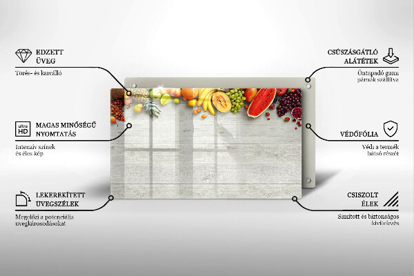 Cobertura de indução Frutas em tábuas
