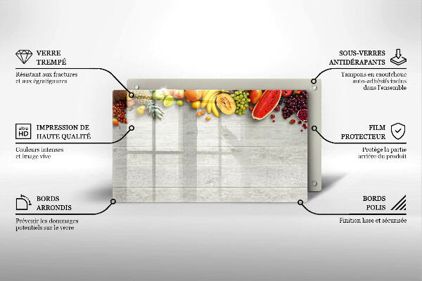 Cobertura de indução Frutas em tábuas