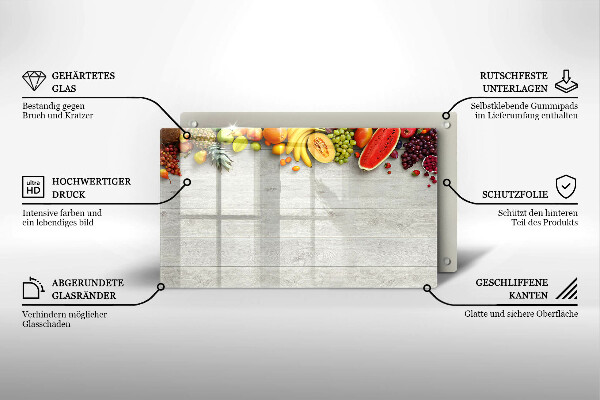 Cobertura de indução Frutas em tábuas