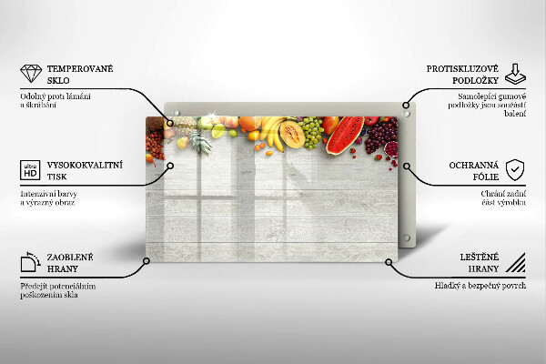 Cobertura de indução Frutas em tábuas